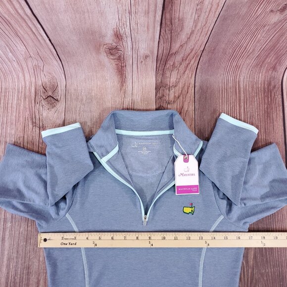 NWT Masters Magnolia Lane Tech Womens XS Blue 1/4 Zip Performance Pullover Blue - Picture 14 of 15
